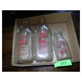 VINTAGE SHURTLEFF'S MILK BOTTLES JANESVILLE WI