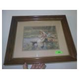 VINTAGE FRAMED PRINT  24 x 20