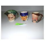 VINTAGE MINI TOBY MUGS (2 1/2' - 3 1/2' TALL)