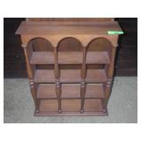 VTG WOODEN CUP & SAUCER DISPLAY 19 x 5 1/2 x 23