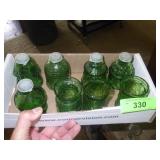 VTG WHEATON GLASS BITTERS BOTTLES & JUICE GLASSES