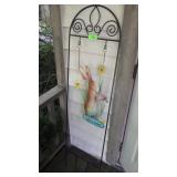 METAL BUNNY RABBIT WELCOME SIGN 16 x 60