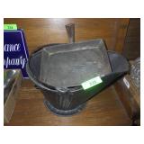 VINTAGE COAL BUCKET, DUST PAN, SADIRON, SHOE FORM