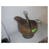 VINTAGE COPPER & BRASS COAL SCUTTLE BUCKET
