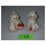 1958 HOLT HOWARD CHRISTMAS ANGEL CANDLE HOLDERS