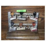 VINTAGE RUBBER STAMPS AND RUBBER STAMP HOLDER