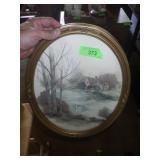 VINTAGE SWAN PRINT (PLASTIC FRAME 17 x 13)