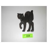 VTG EMBOSSED DIE CUT HALLOWEEN BLACK CAT 6 1/2' H