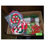 H.P. WOOD CHRISTMAS TEALIGHT HOLDER, CROSSTITCHED>
