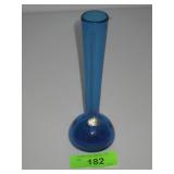 VINTAGE HAND BLOWN RAINBOW GLASS BUD VASE 8 1/4'
