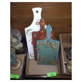VINTAGE BERGGREN CUTTING BOARD, 2 HAND PAINTED >>>