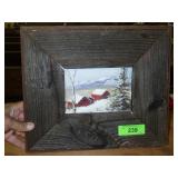 1977 FRAMED PAINTING ON BOARD 14 x 12