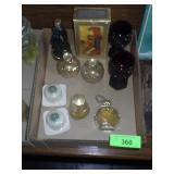 VTG AVON PERFUME BOTTLES, AVON RUBY RED GOBLETS