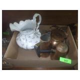 VINTAGE HOMER LAUGHLIN PITCHER, COPPER & COPPER>>>