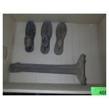 VINTAGE CAST IRON SHOE LAST & SHOE FORMS