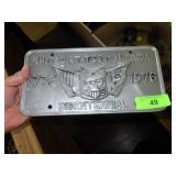 1976 ALUMINUM BICENTENNIAL LICENSE PLATE