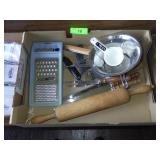KITCHEN UTENSILS, STRAINER, GRATER, ROLLING PIN
