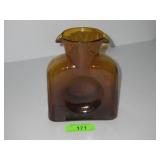 VINTAGE BLENKO DOUBLE SPOUTED AMBER PITCHER