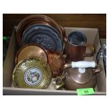 ASST. COPPER, PEWTER & BRASS - TEAPOT, COFFEE POT>