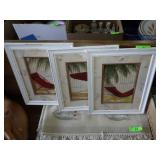 3 FRAMED PRINTS 13 x 16