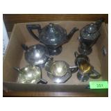 VTG BSCEP CREAMER, SUGAR, TEAPOT, COFFEE POT, ETC