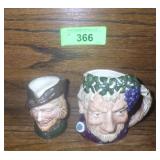 2 VINTAGE ROYAL DOULTON TOBY MUGS