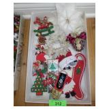ASST. CHRISTMAS ORNAMENTS, SWISS GOAT BELL, FELT>>