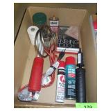 BUTANE FUEL, TROUBLE LIGHT (BROKEN SHADE), TWINE>>