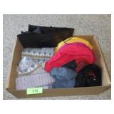 ASST. HATS & SCARVES, RAIN JACKET, EAR MUFFS