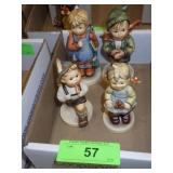 4 VINTAGE GOEBEL HUMMEL FIGURINES