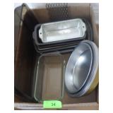 PYREX CASSEROLE DISH & LOAF PAN, METAL LOAF PANS >