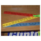 VINTAGE FOLDING RULER ADVERTISING YARDSTICK