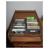 VINTAGE KALMAR TEAK WOOD ROLLTOP CASSETTE HOLDER>>