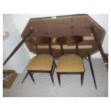 MCM FORMICA TOP TABLE W/ 2 CHAIRS 42 x 42  PLUS>>>