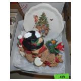RESIN CHRISTMAS BEARS DECOR, CHRISTMAS PLATE