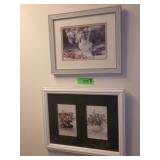 TWO FRAMED PRINTS