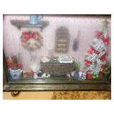 HANDMADE CHRISTMAS DIORAMA KEEPSAKE BOX W/ LATCH
