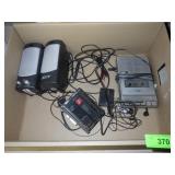 PAIR OF ACER SPEAKERS, VTG AIWA AM/FM CASSETTE>>