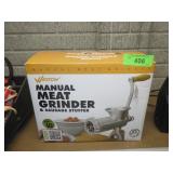 WESTON MANUAL MEAT GRINDER, APPEARS UNUSED