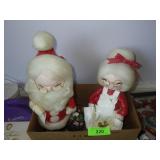 HANDMADE PAPER MACHE MR & MRS CLAUS