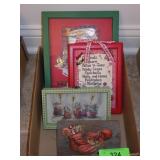 ASST VTG HANDMADE CHRISTMAS FRAMED ART