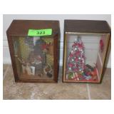 VTG HANDMADE CHRISTMAS SHADOWBOX DISPLAYS
