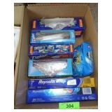 ASST. ZIPLOC BAGS, ALUMINUM FOIL (NEW), GRAB IT >>
