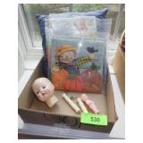 VINTAGE SAYCO DOLL HEAD W/ SLEEPY EYES, THROW >>>>