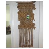 HANDMADE MACRAME WALL HANGING W/ BELL>>