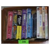 ASST EXERCISE DVDS, VHS TAPES, AND CDS