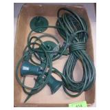 EXTENSION CORD & TWO OUTDOOR SPOTLIGHTS
