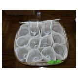 10 CRYSTAL WINE GLASSES