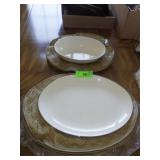 VTG EDGERTON PLATTER (12.75")  AND SERVING>>