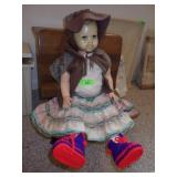 VINTAGE DOLL 29" (HEAD & BODY A MARRIAGE?) *HEAD>>